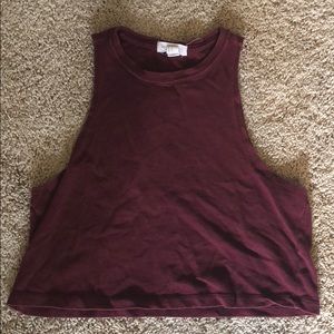 Forever 21 Maroon Cropped Tank Top